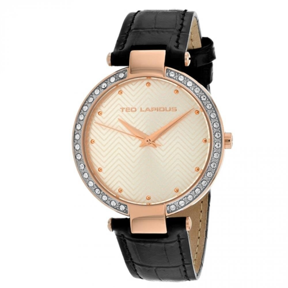 Ted Lapidus Classic Quartz Rose Gold-Tone Dial Women's Watch A0732URPN