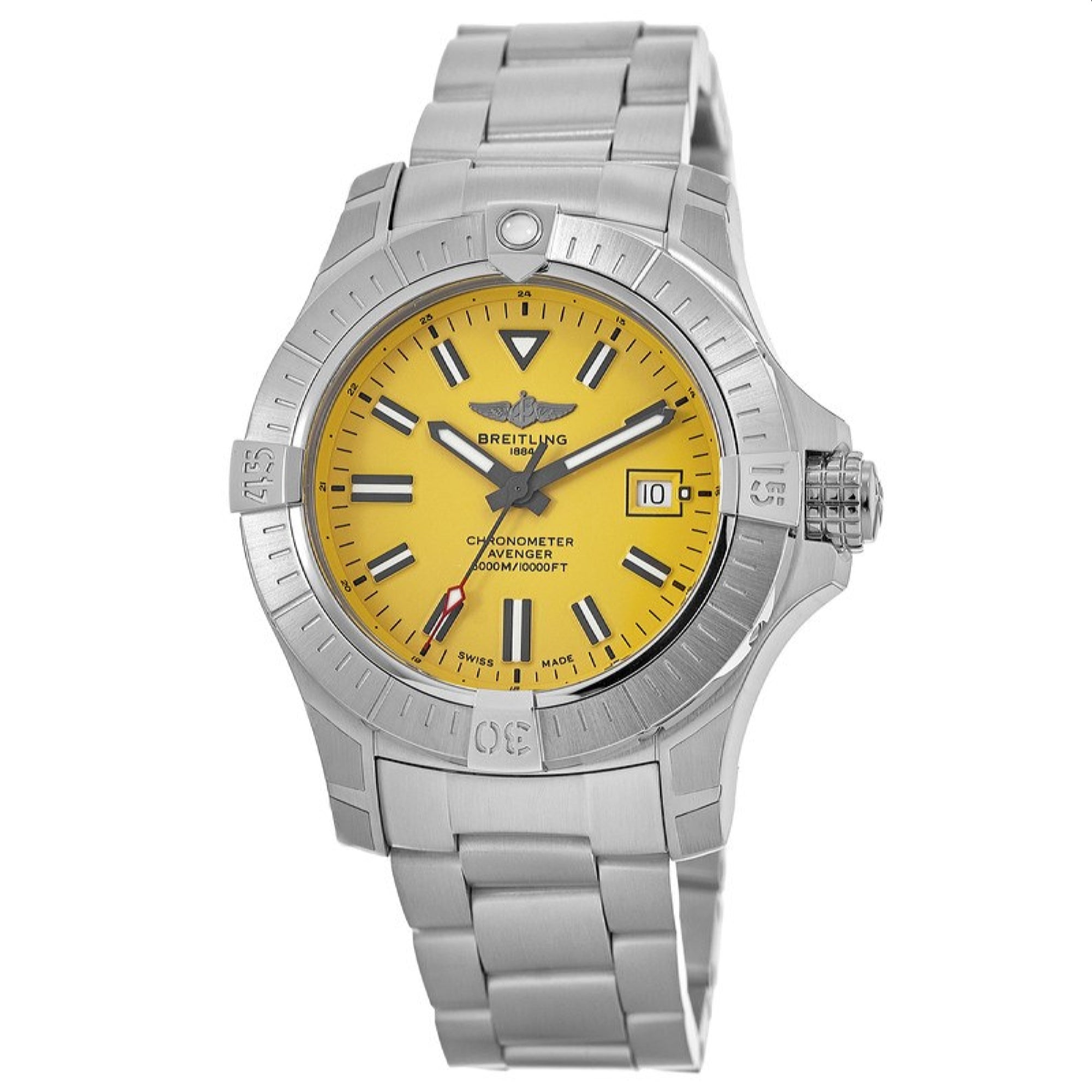 Breitling Avenger Automatic Yellow Dial Men's Watch A17319101I1A1