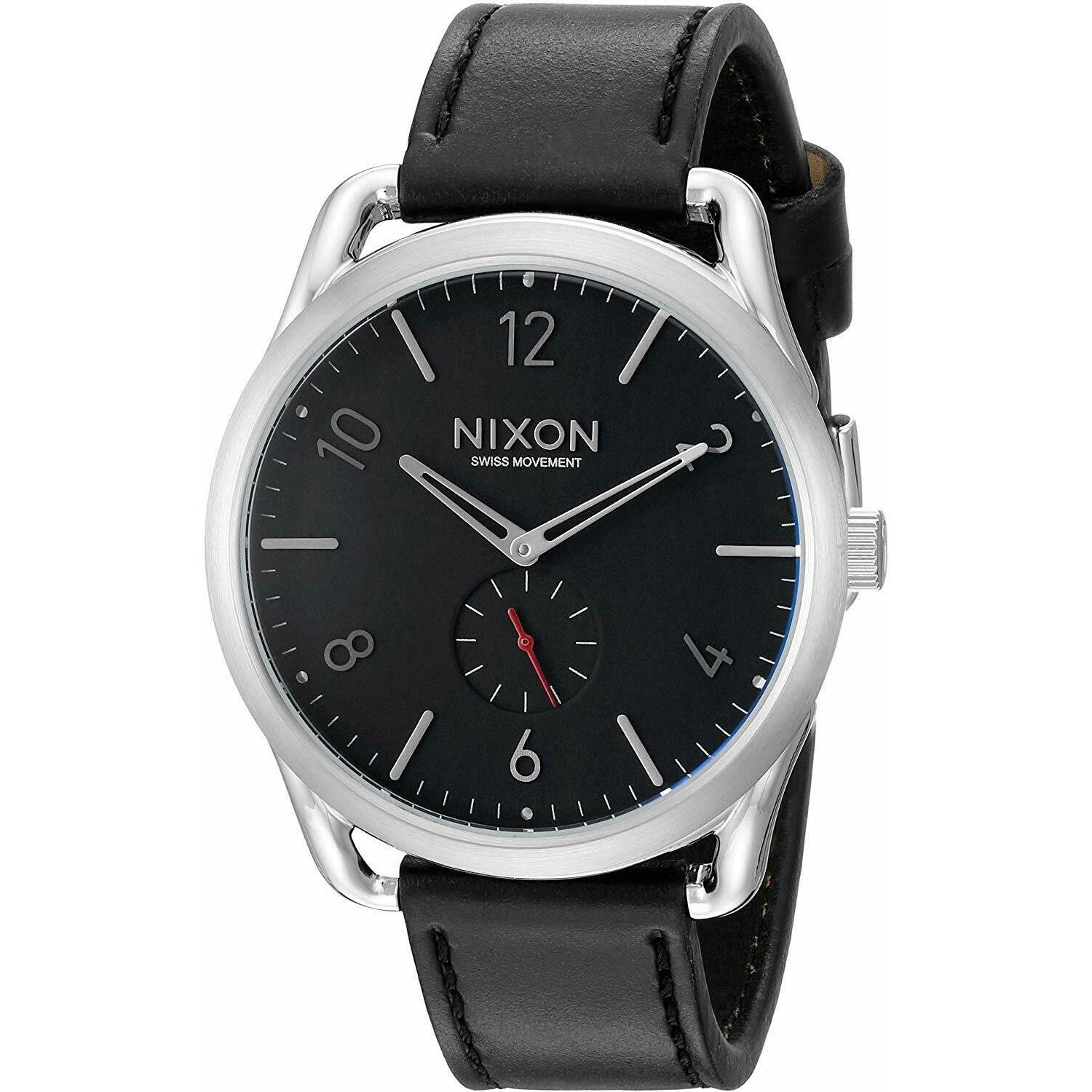 Nixon C45 Leather Quartz Black Dial Men's Watch A465-008