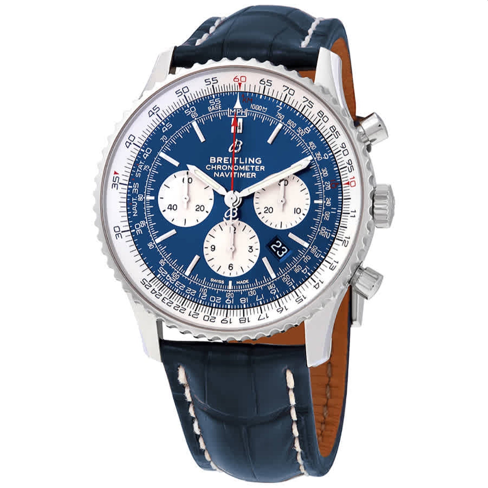 Breitling Navitimer 1 Automatic Chronograph Blue Dial Men's Watch AB0127211C1P1