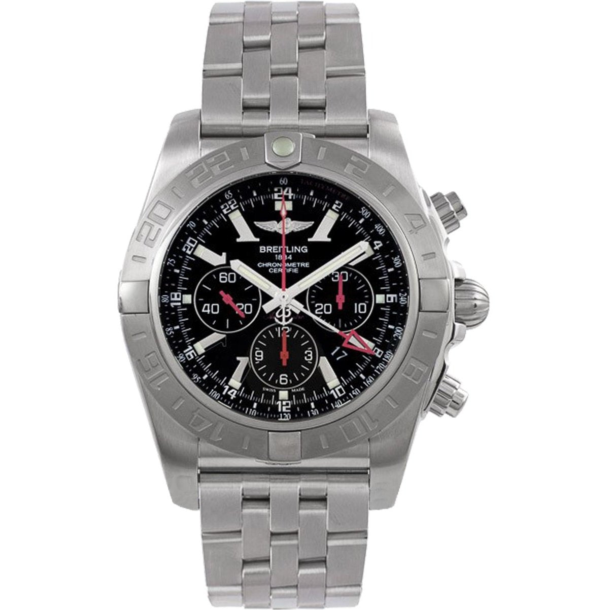 Breitling Chronomat   Automatic Chronograph Black Dial Men's Watch AB041210-BB48-384A