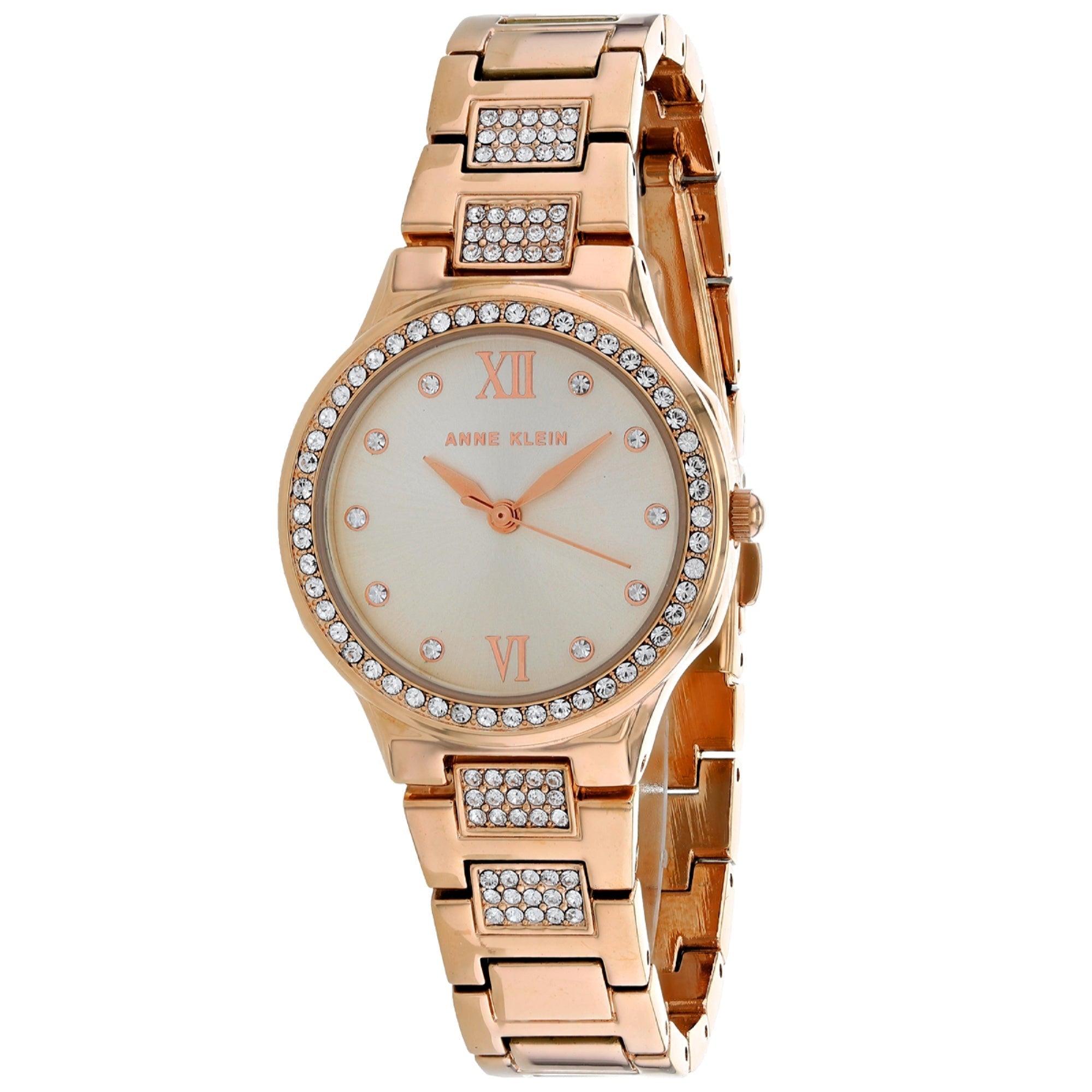 Anne Klein  Quartz Swarovski Rose gold Dial Women's Watch AK-3542RGST