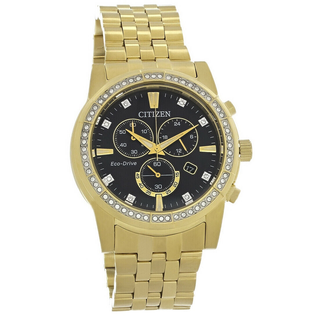 Citizen Corso Eco-Drive Chronograph Black Dial Men's Watch AT2452-52E