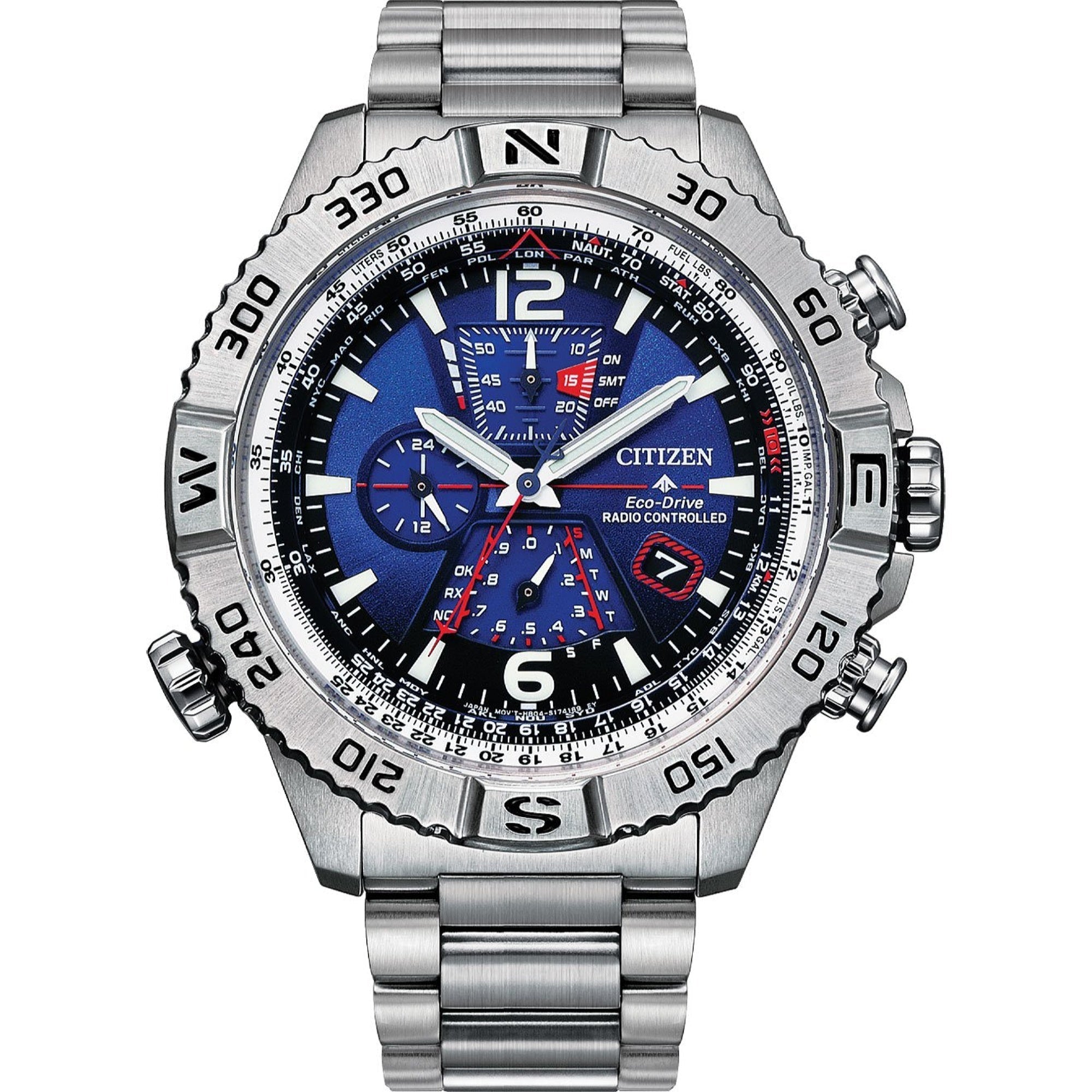 Citizen Eco-drive Quartz Chronograph Blue Dial Men's Watch AT8220-55L