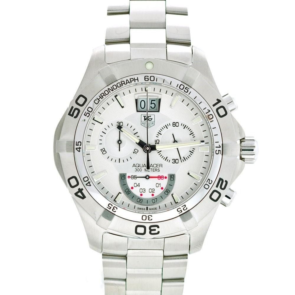 Tag Heuer Aquaracer Quartz Chronograph Silver Dial Men's Watch CAF101B.BA0821