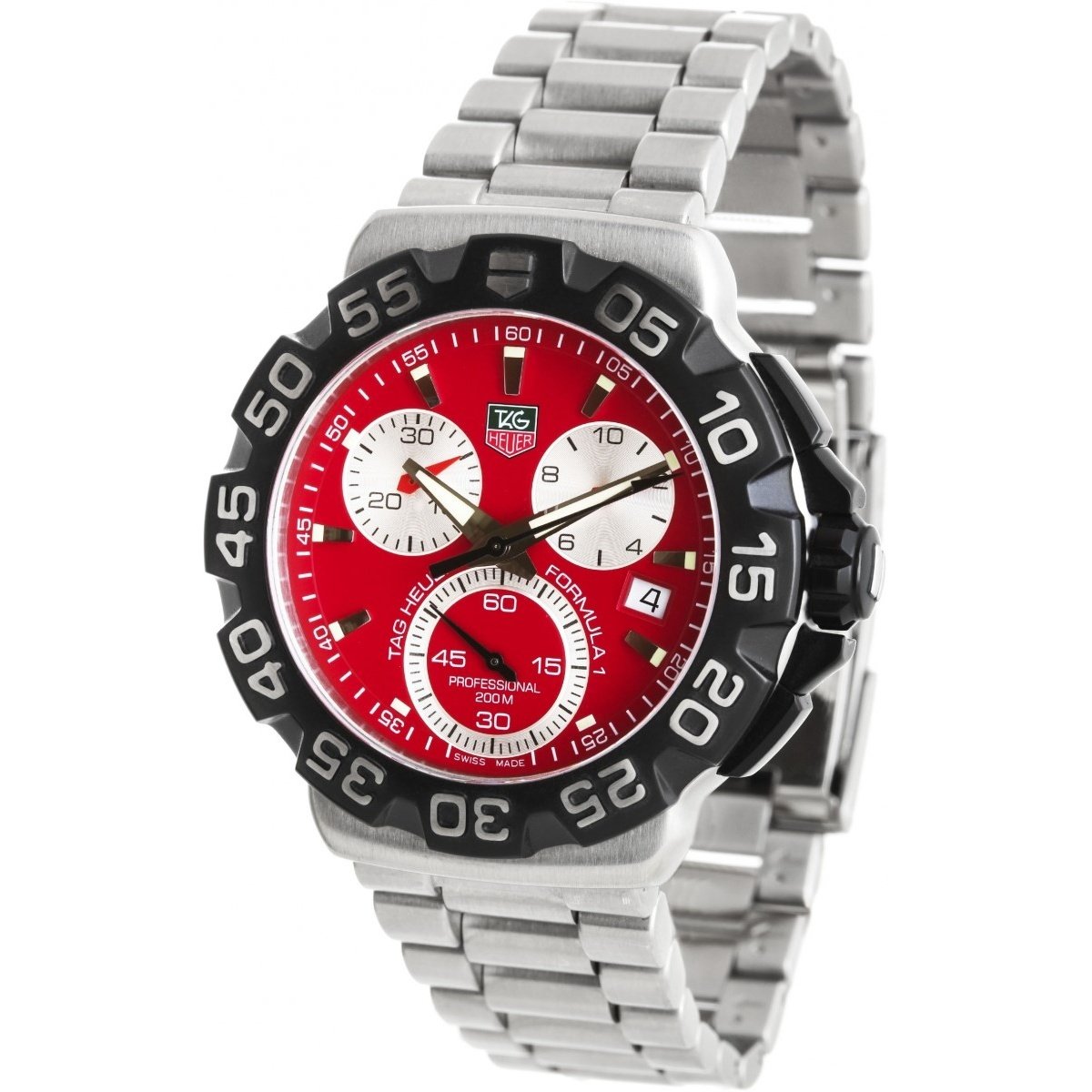 Tag Heuer Formula 1 Quartz Chronograph Red Dial Men's Watch CAH1112.BA0850