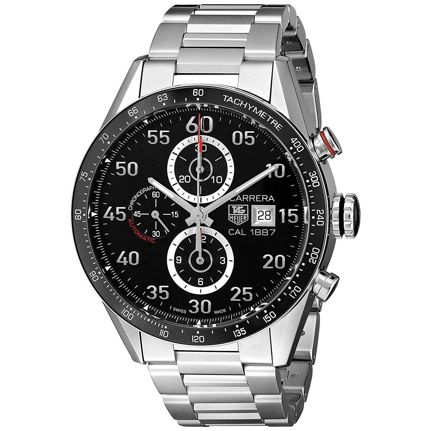 Tag Heuer Carrera Calibre 1887 Automatic Chronograph Automatic Black Dial Men's Watch CAR2A10.BA0799