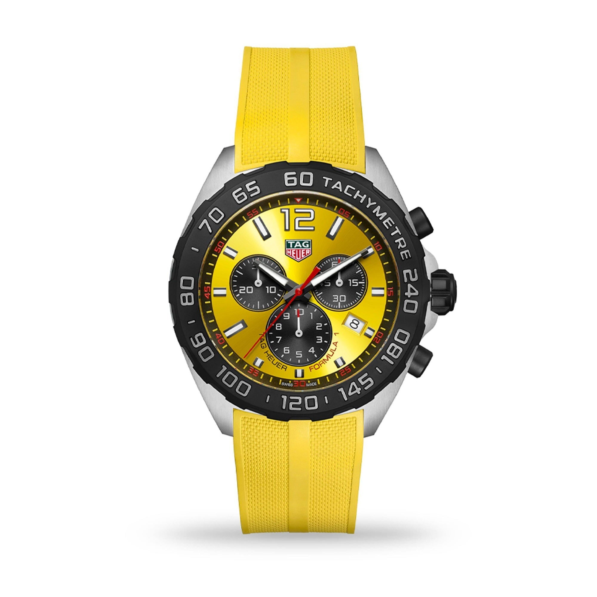 Tag Heuer Formula 1 Quartz Chronograph Yellow Dial Men's Watch CAZ101AM.FT8054