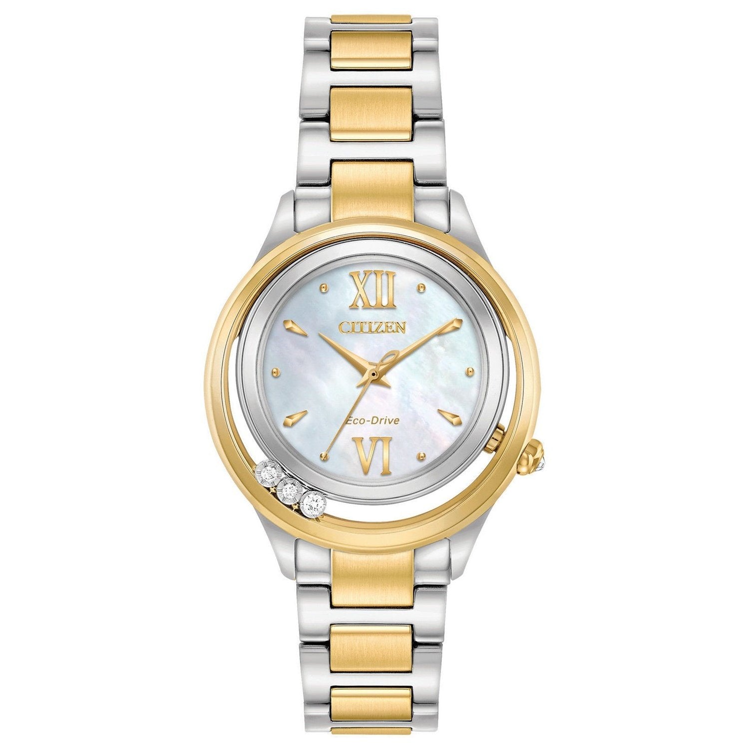 Citizen L Sunrise LS Eco-Drive Mother of Pearl Dial Women's Watch EM0514-52D