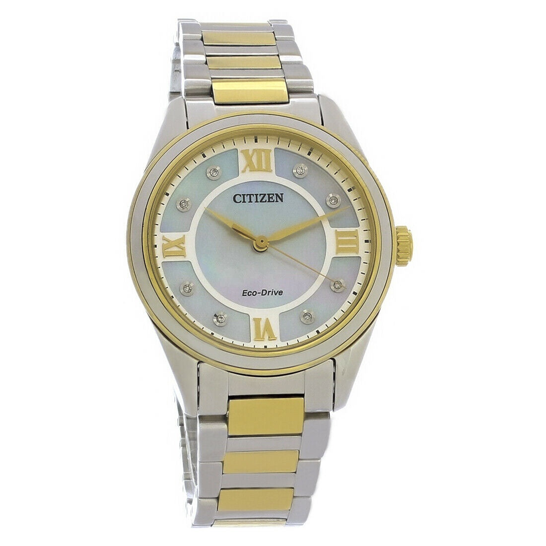 Citizen Eco-Drive Quartz Diamond Mother of Pearl Dial Women's Watch EM0874-57D