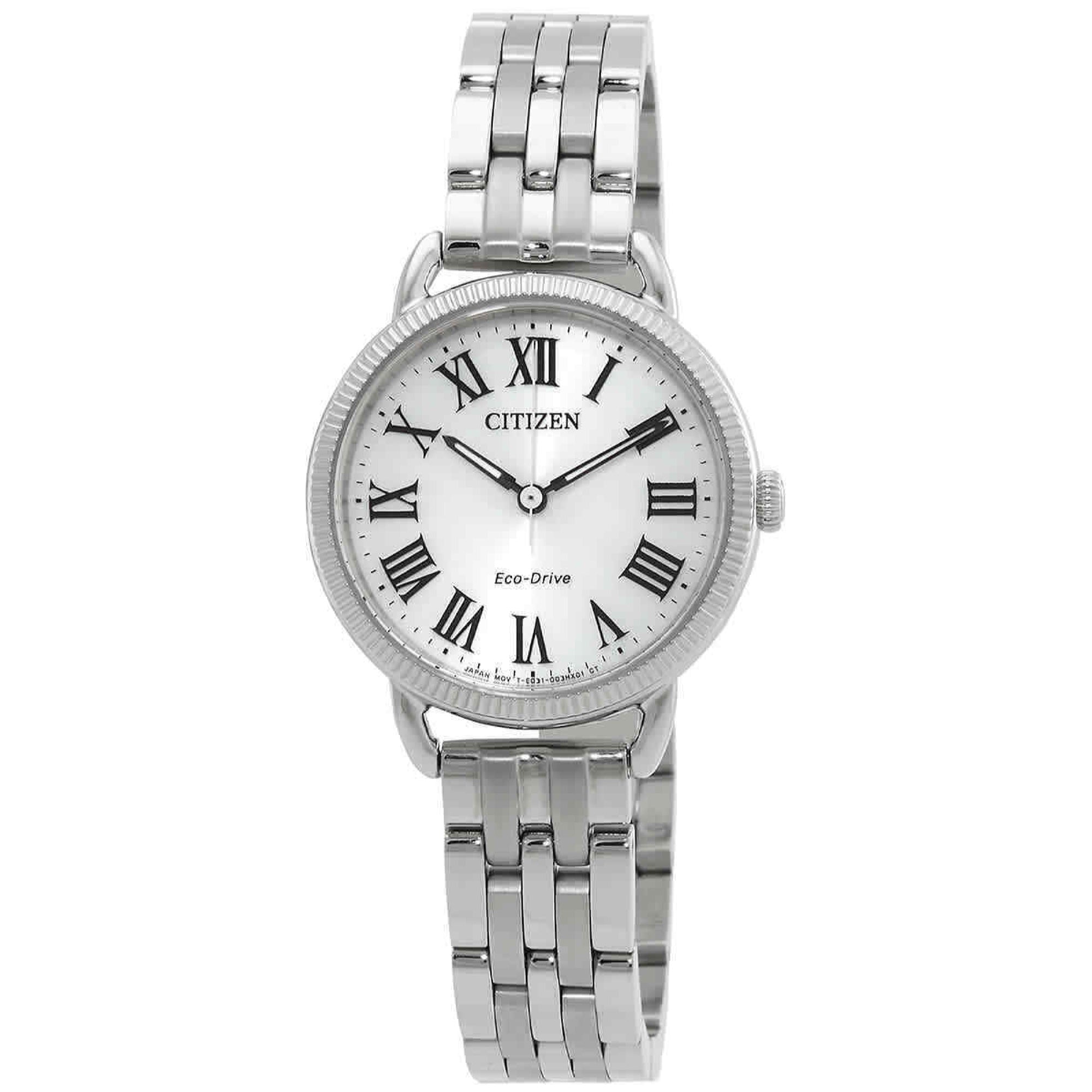 Citizen Classic Coin Edge Eco-Drive Silver-Tone Dial Women's Watch EM1050-56A