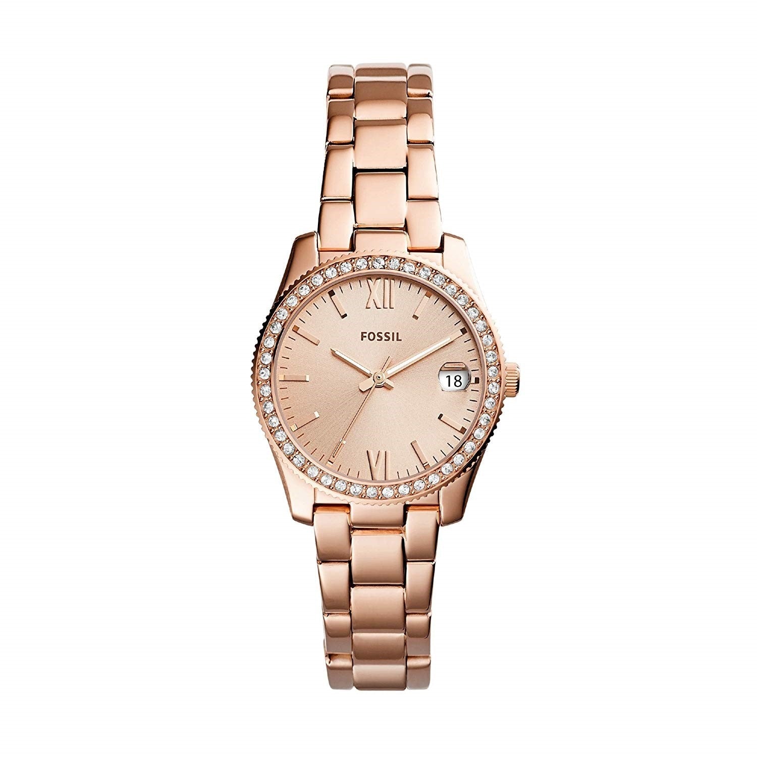 Fossil Scarlette Quartz Rose-Tone Dial Women's Watch ES4318