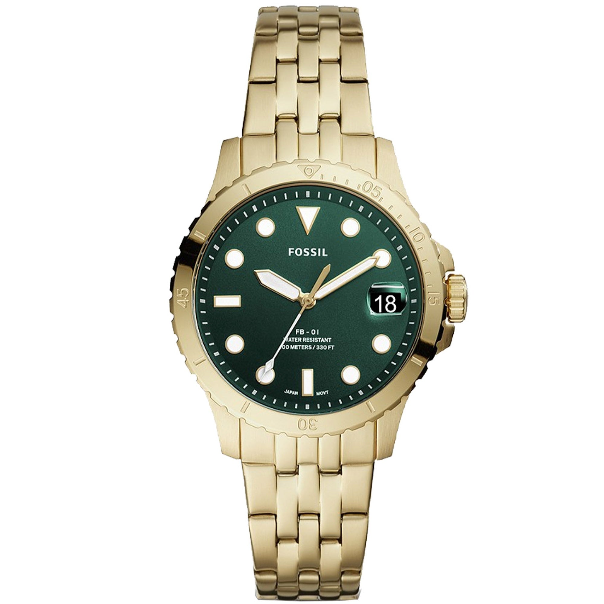 Fossil  Quartz FB-01 Green Dial Women's Watch ES4746