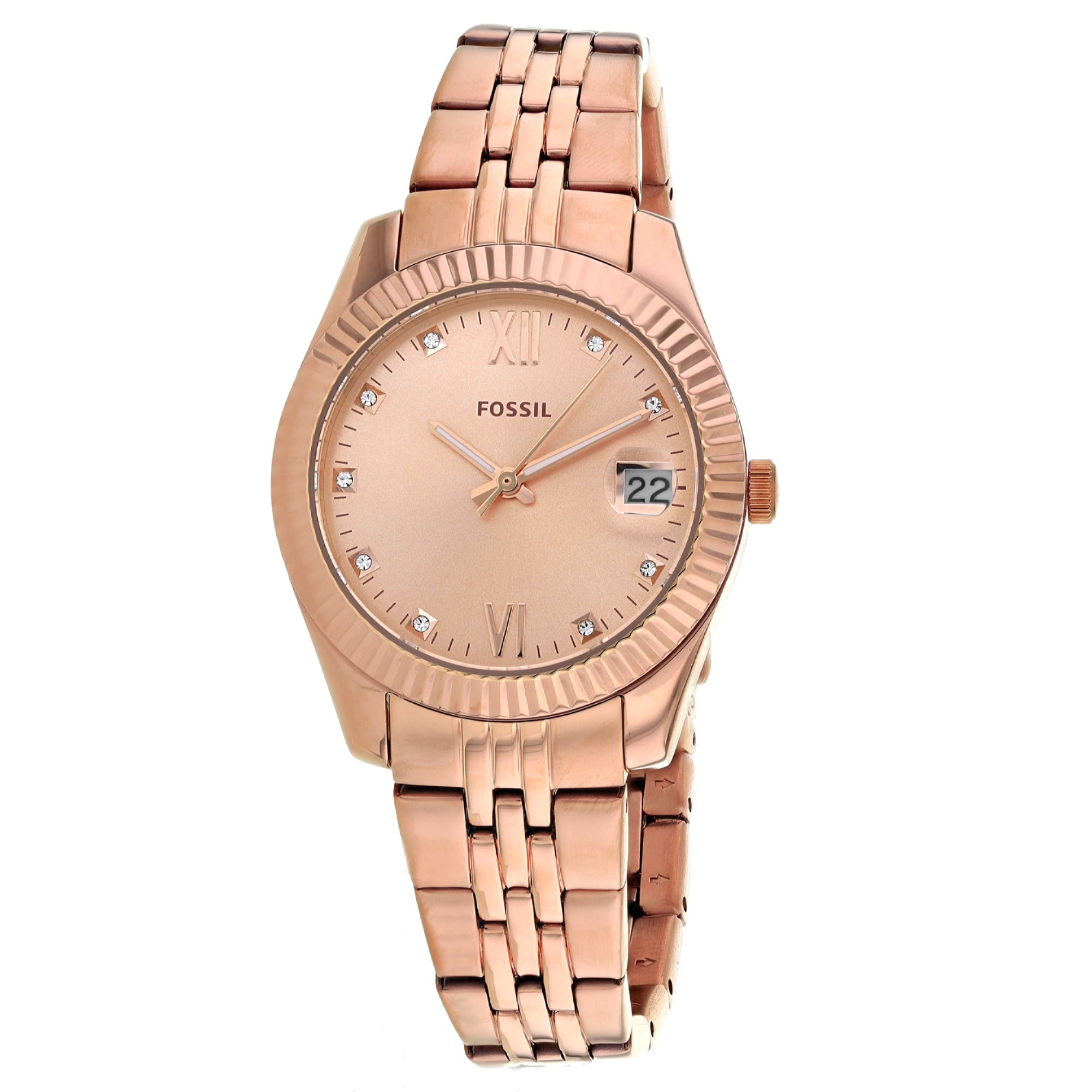 Fossil  Quartz Scarlette Rose gold Dial Women's Watch ES4898