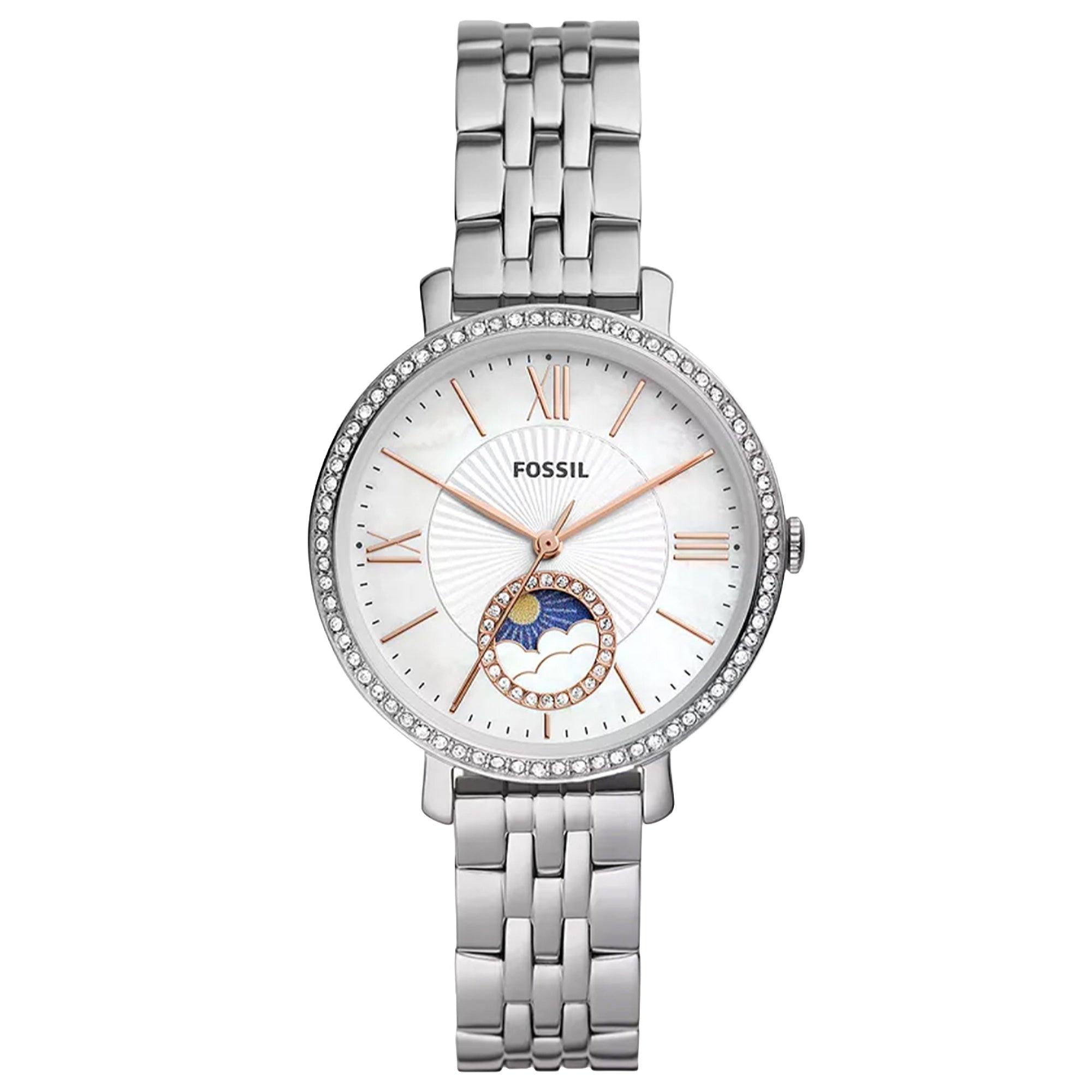 Fossil  Quartz Jacqueline Silver Dial Women's Watch ES5164