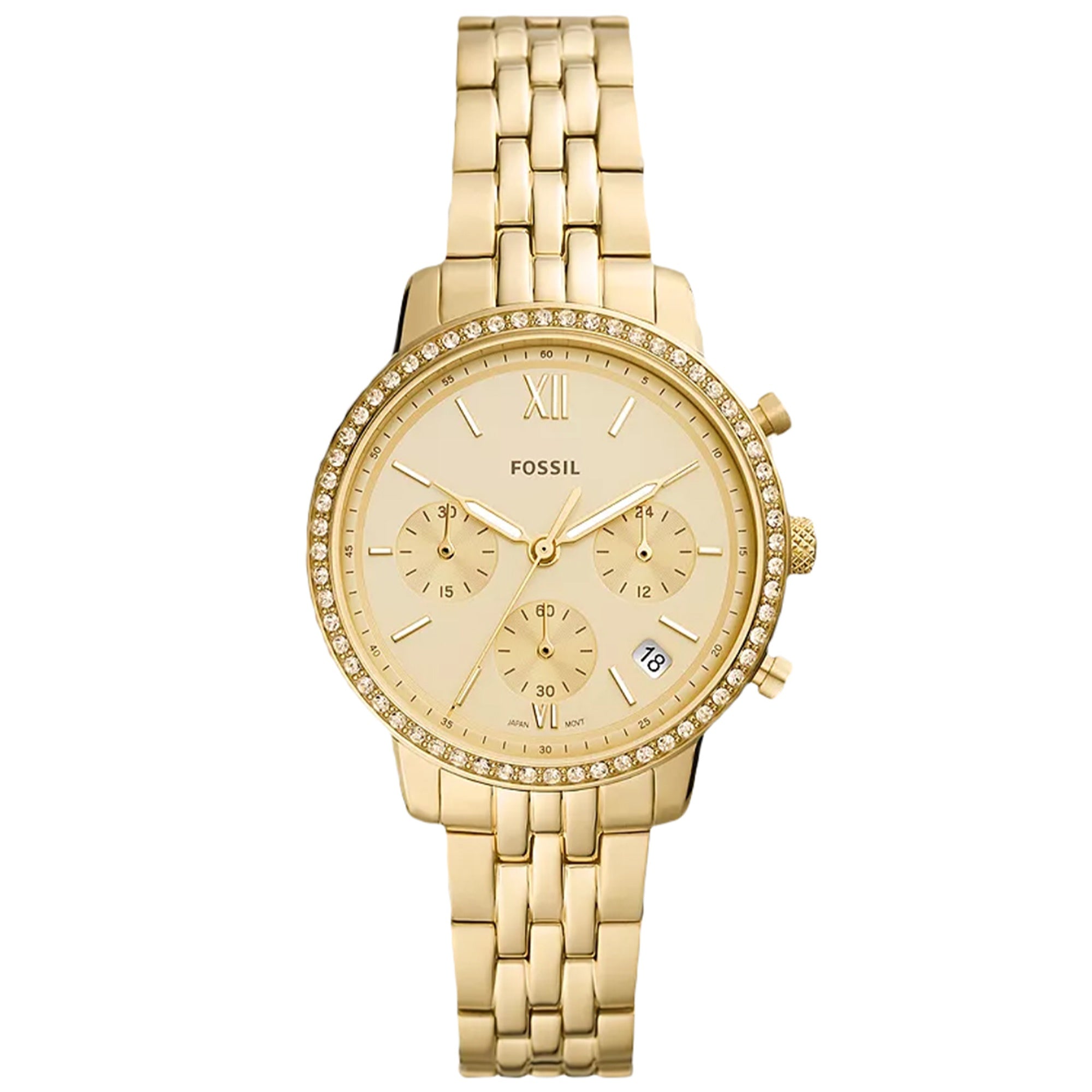 Fossil  Quartz Neutra Gold Dial Women's Watch ES5219