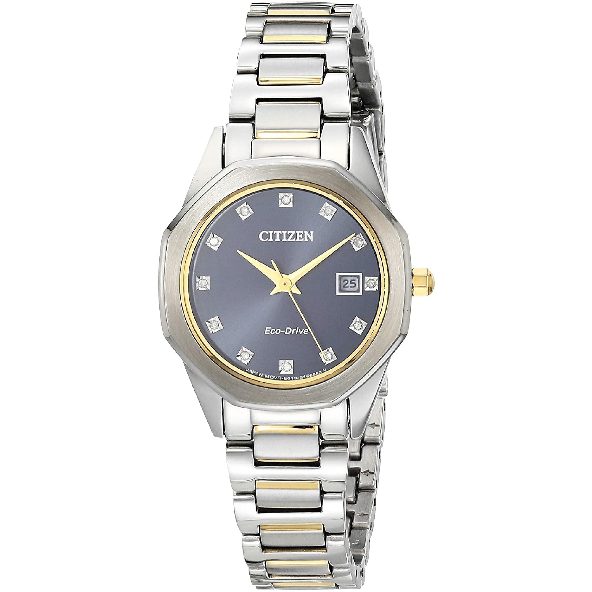 Citizen Eco-Drive Quartz Crystal Blue Dial Women's Watch EW2584-53L