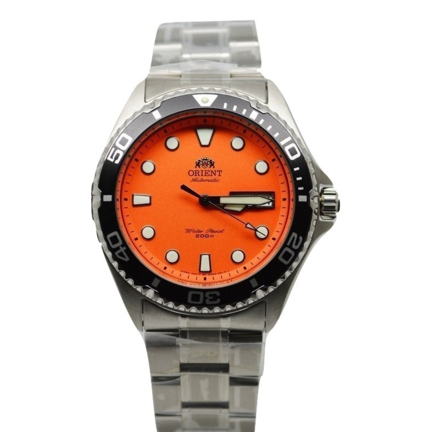 Orient Ray II Automatic Day and Date Orange Dial Men's Watch FAA02006M9