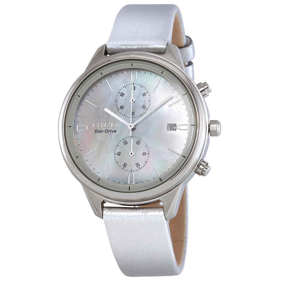 Citizen Chandler Eco-Drive Chronograph Mother of Pearl Dial Women's Watch FB2000-03D