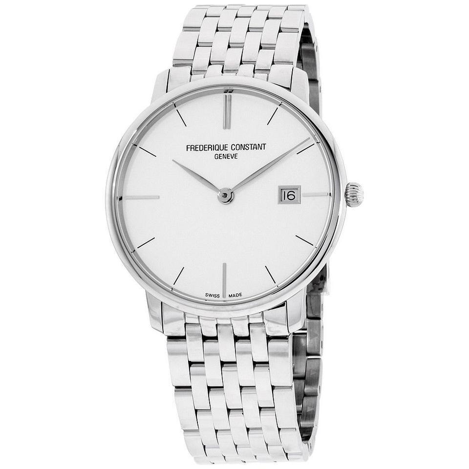 Frederique Constant Slimline Quartz White Dial Men's Watch FC-220S5S6B