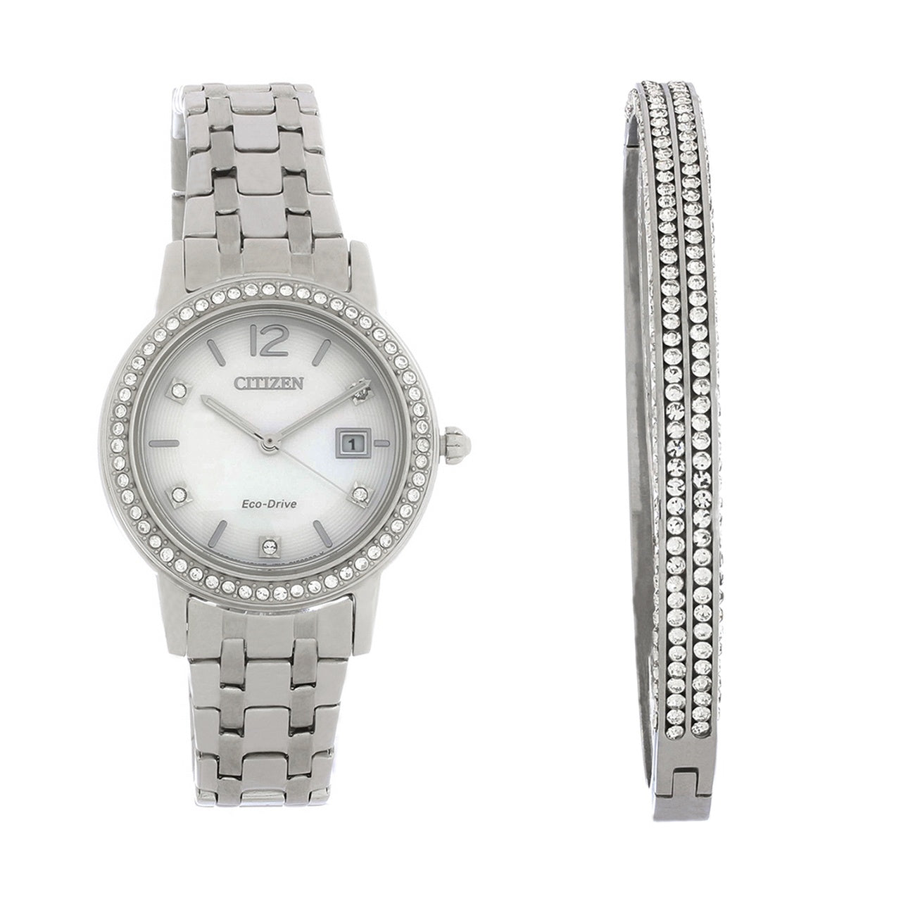 Citizen Silhouette Eco-Drive Mother of Pearl Dial Women's Watch FE1180-65D