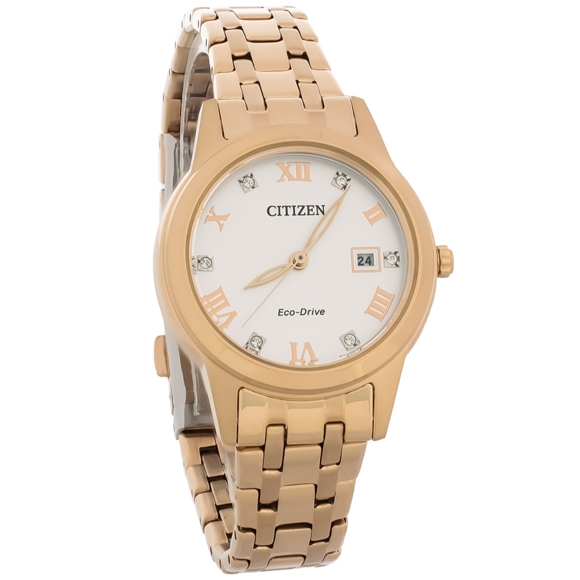 Citizen Silhouette Crystal Eco-drive Silver-Tone Dial Women's Watch FE1243-83A