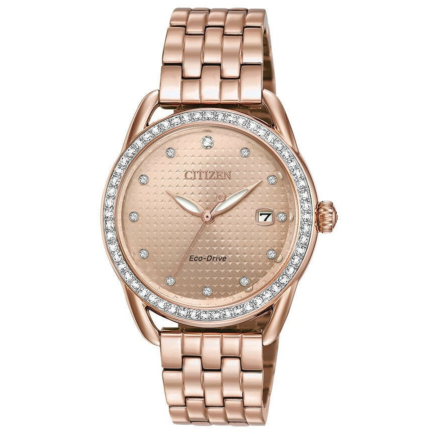 Citizen LTR Eco-Drive Rose Gold-Tone Dial Women's Watch FE6113-57X