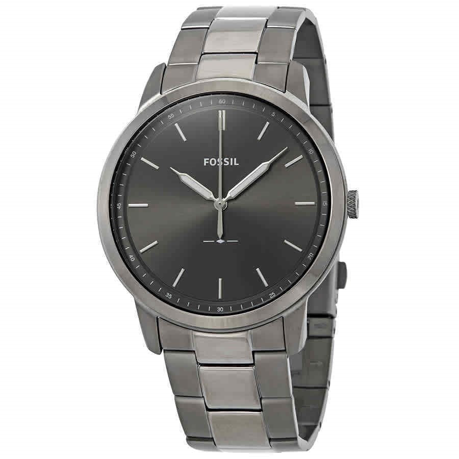 Fossil The Minimalist 3H Quartz Grey Dial Men's Watch FS5459