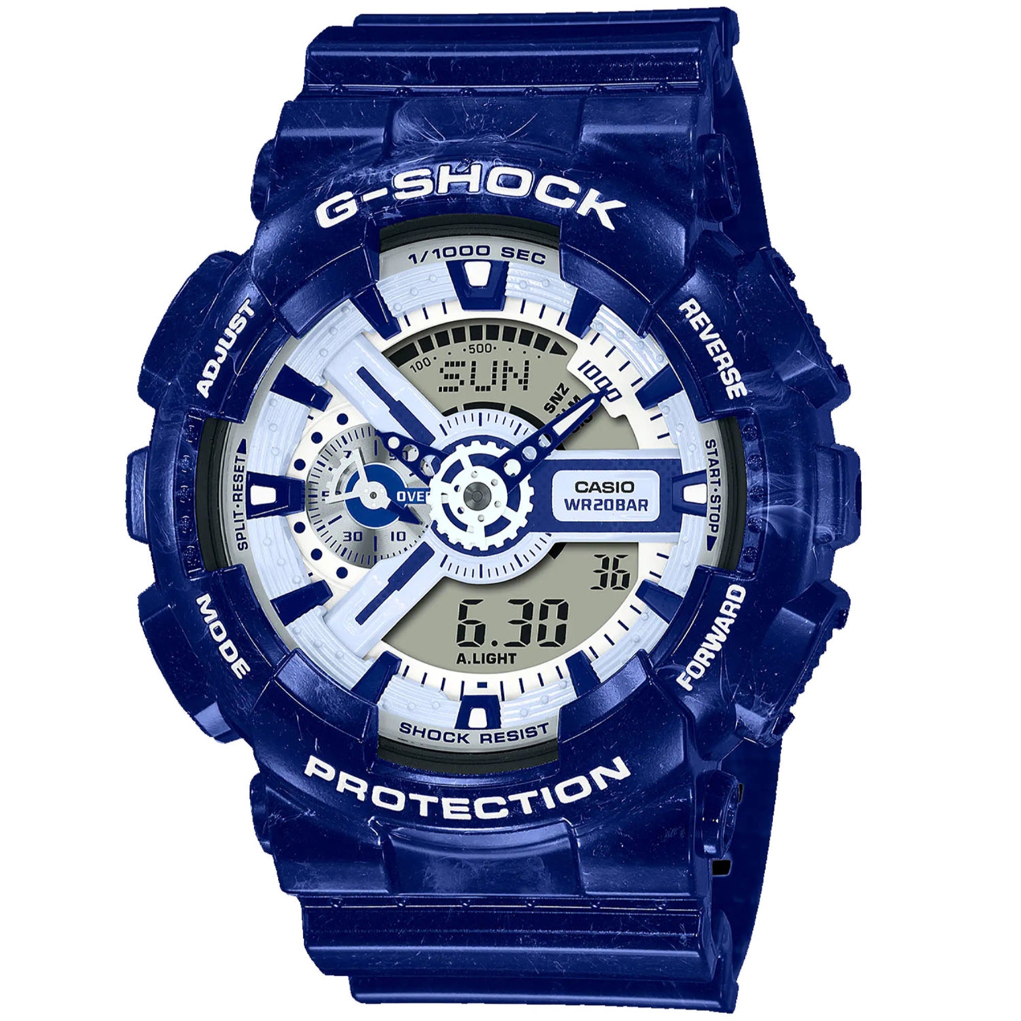 Casio  Quartz G-Shock Blue Dial Men's Watch GA110BWP-2A