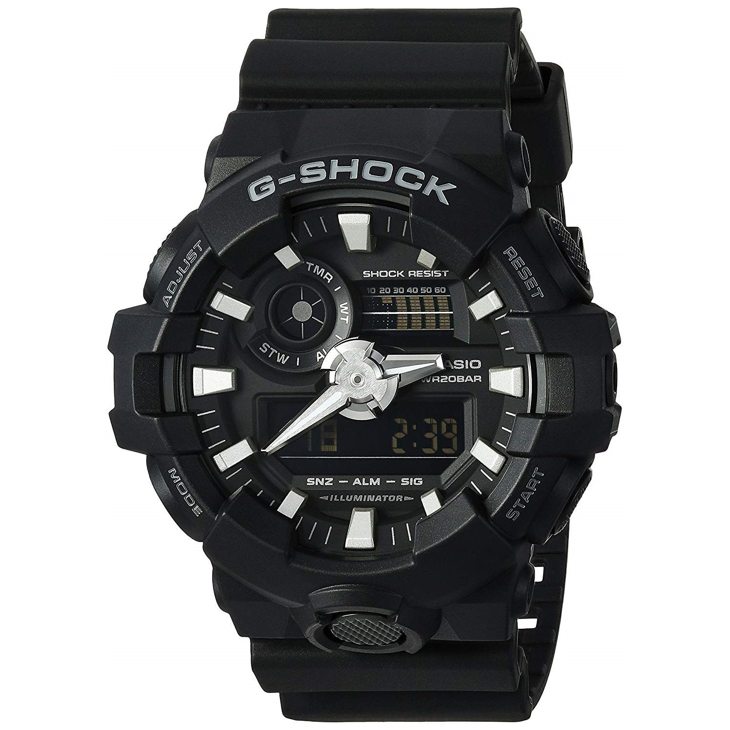 Casio G-Shock Quartz Analog-Digital Black Dial Men's Watch GA700-1B