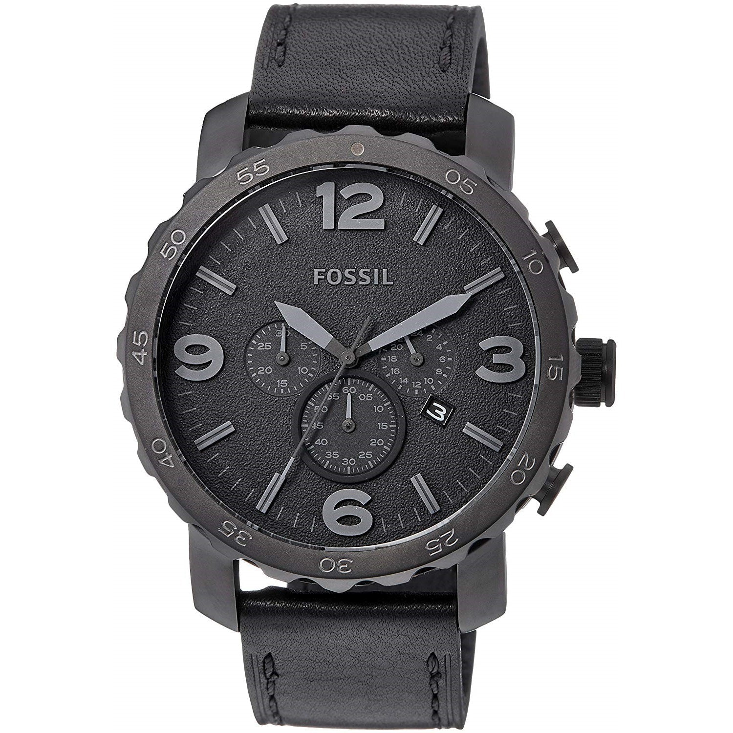 Fossil Nate Quartz Chronograph Black Dial Men's Watch JR1354