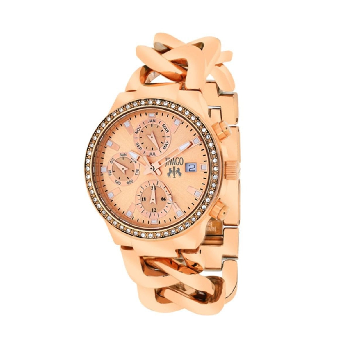 Jivago Levley Quartz Rose Gold-Tone Dial Women's Watch JV1247