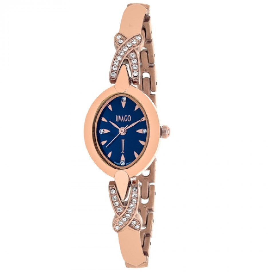 Jivago Via Quartz Crystal Blue Dial Women's Watch JV3614