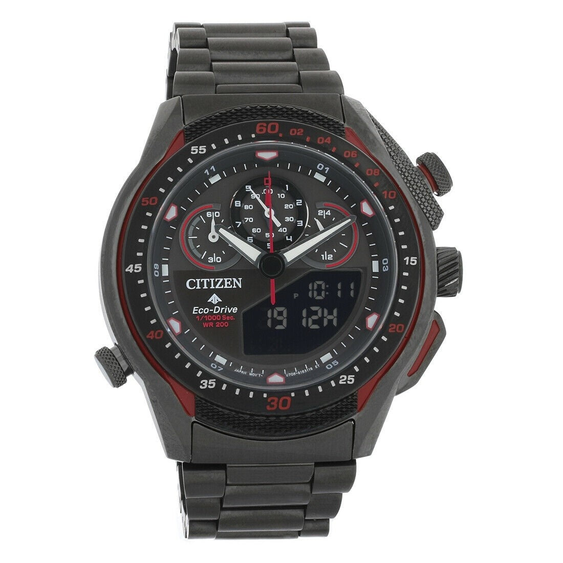 Citizen Promaster SST Eco-Drive Chronograph Black Dial Men's Watch JW0137-51E