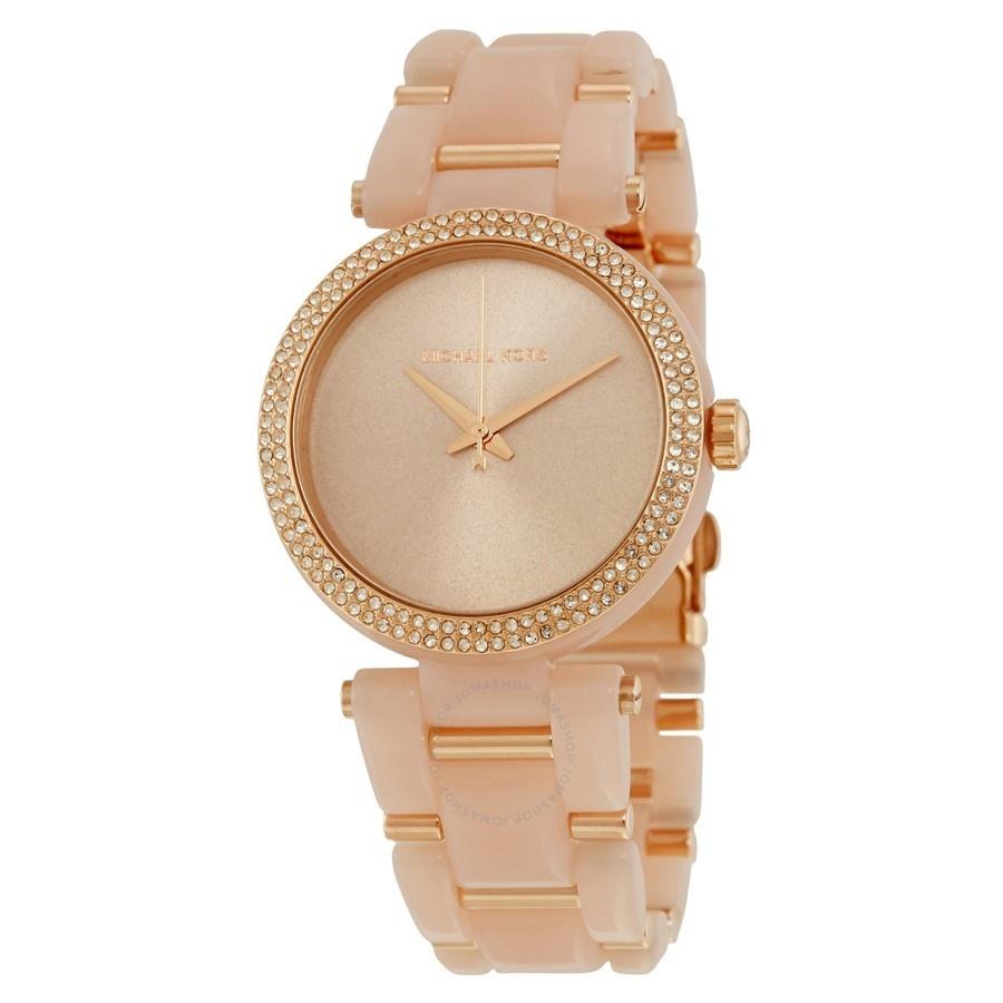 Michael Kors Delray Quartz Crystal Rose-Tone Dial Women's Watch MK4322