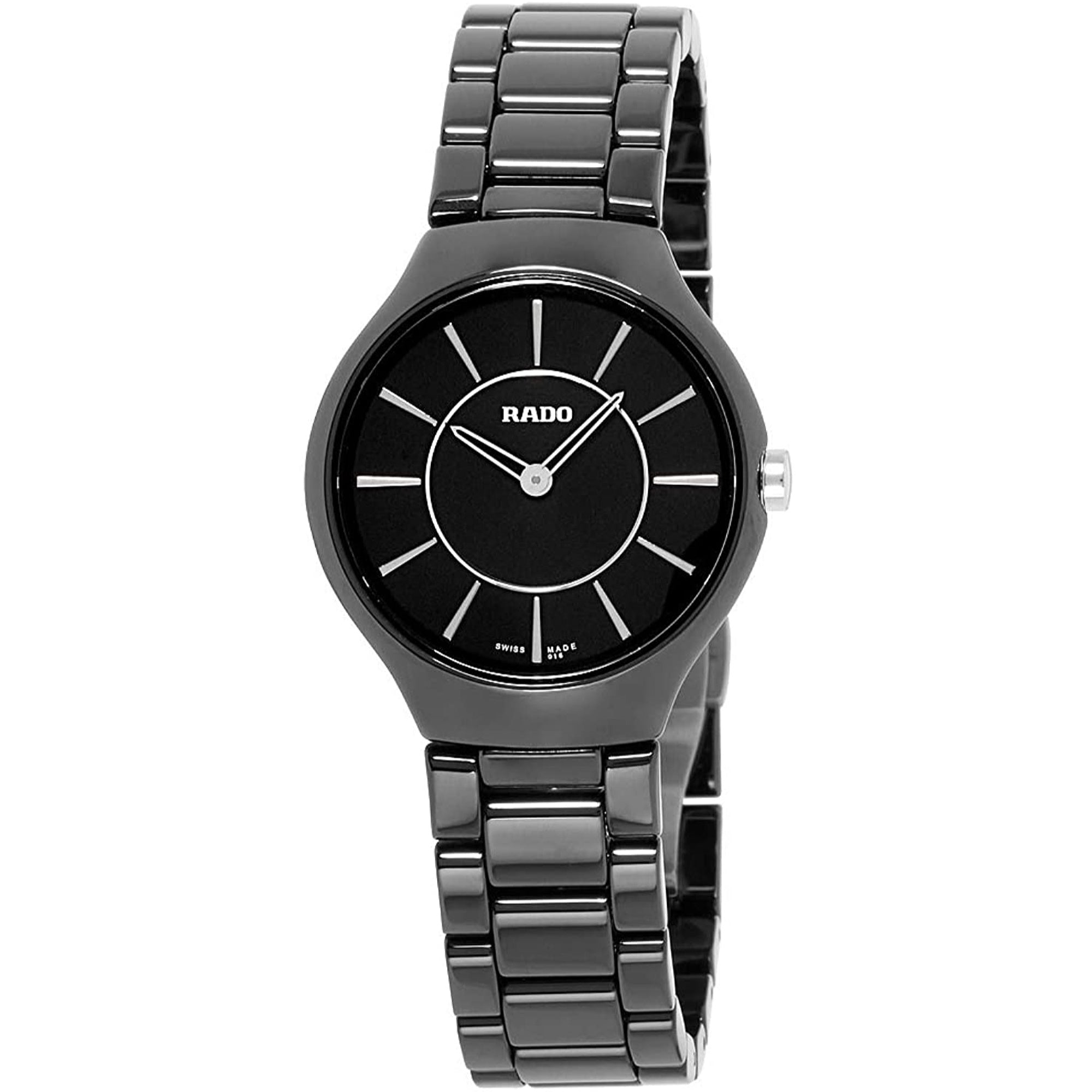 Rado True Thinline Quartz Black Dial Women's Watch R27742162