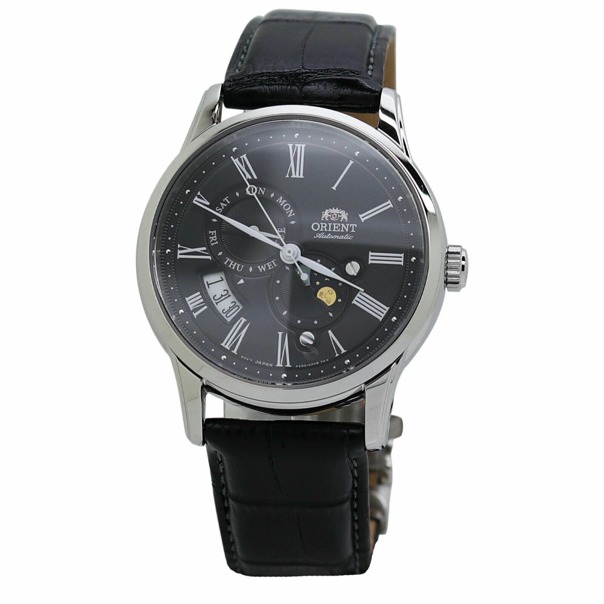 Orient Sun And Moon Automatic Black Dial Men's Watch RA-AK0010B10B