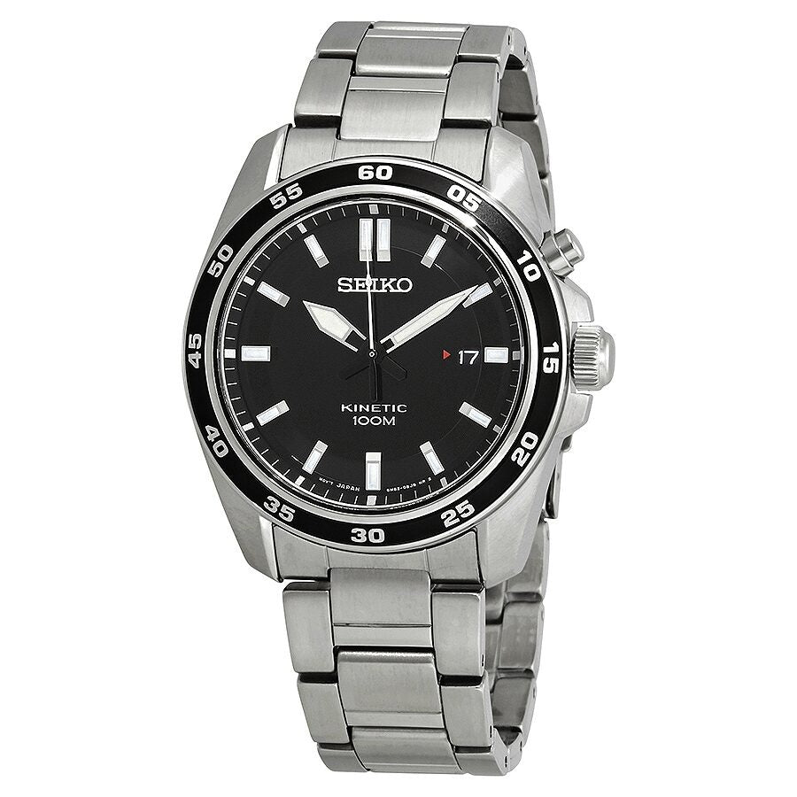 Seiko Kinetic Automatic Black Dial Men's Watch SKA785