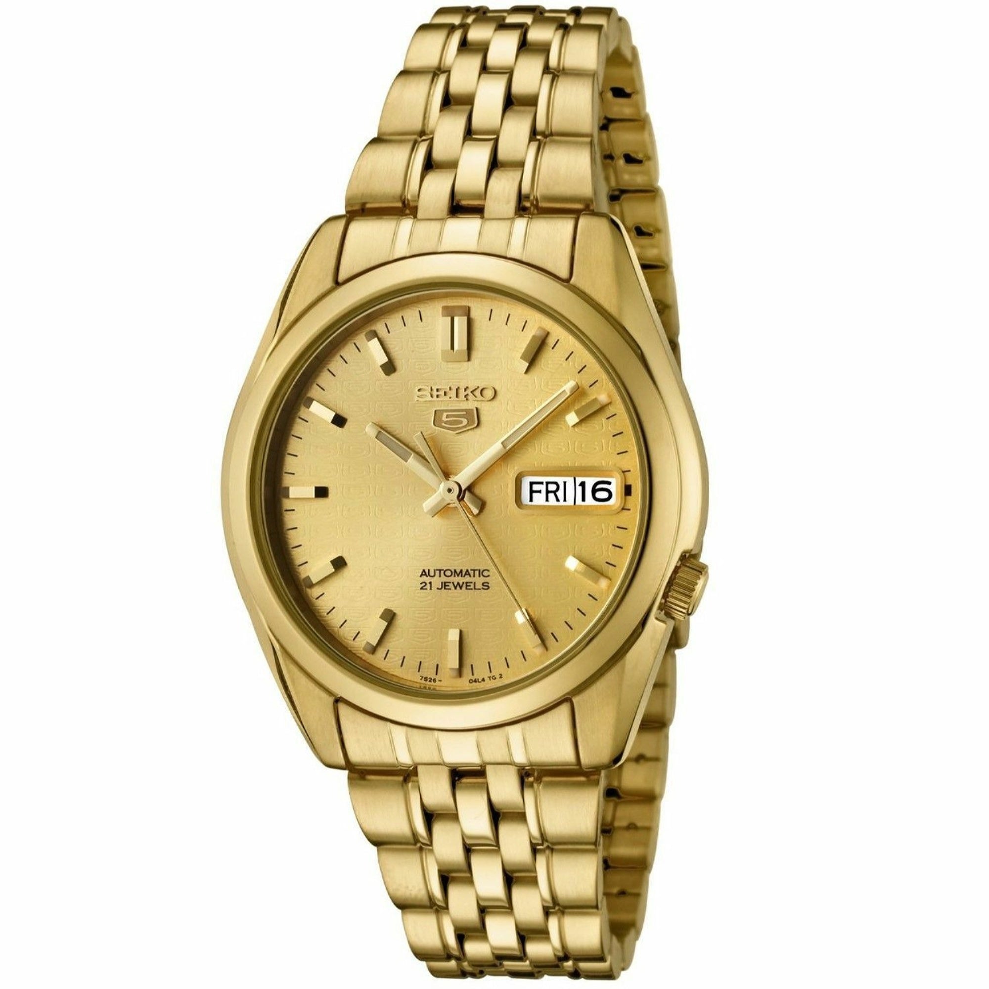 Seiko Series 5 Automatic Gold Dial Men's Watch SNK366