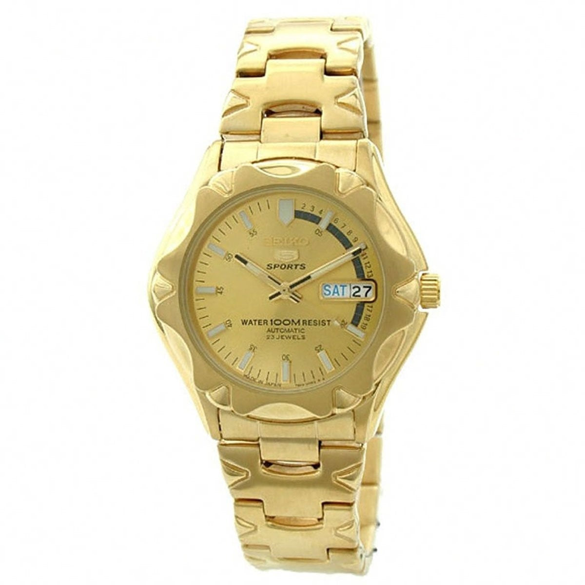 Seiko Seiko 5 Sports Automatic Gold-Tone Dial Men's Watch SNZ450J1