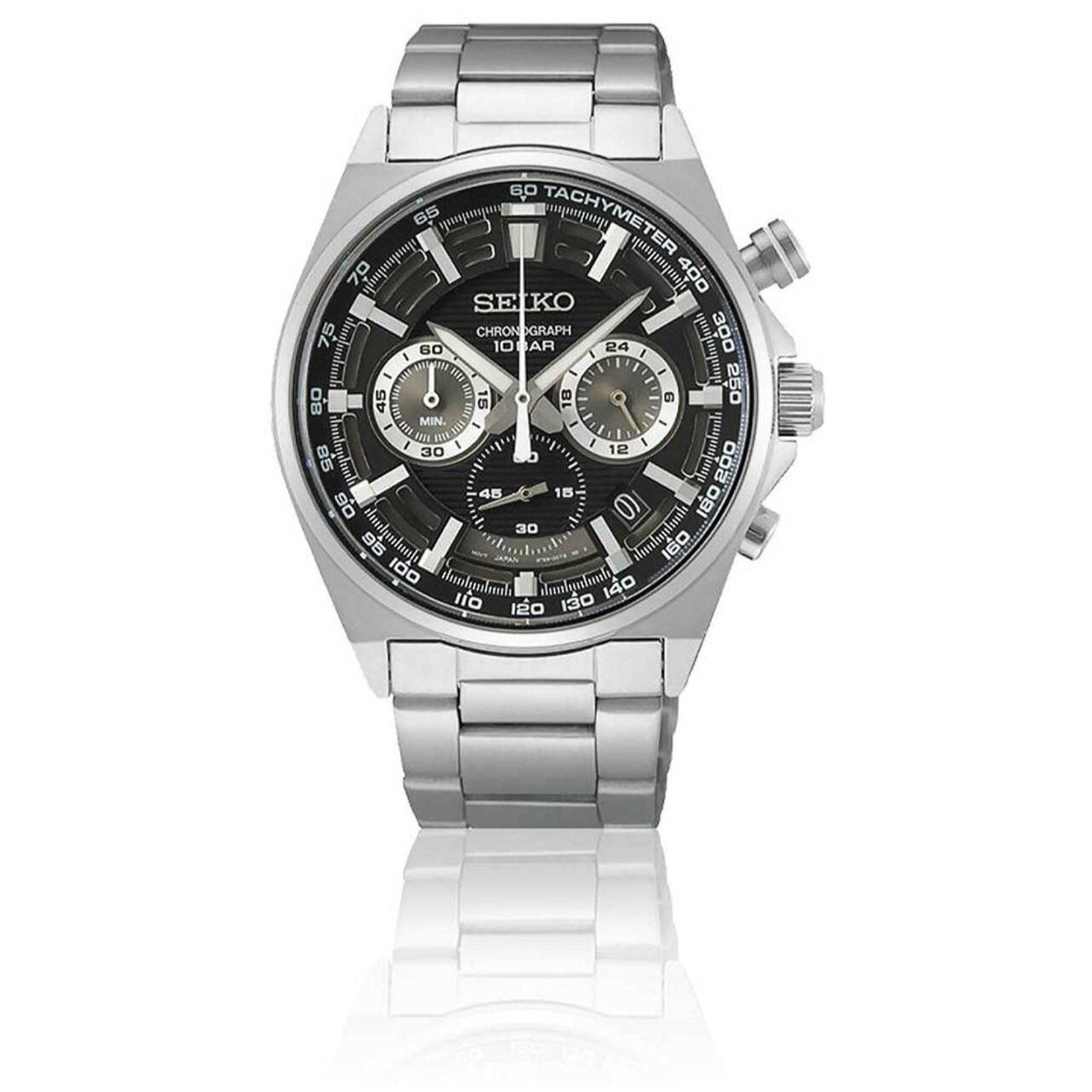 Seiko Chronograph Automatic Chronograph Black Dial Men's Watch SSB397