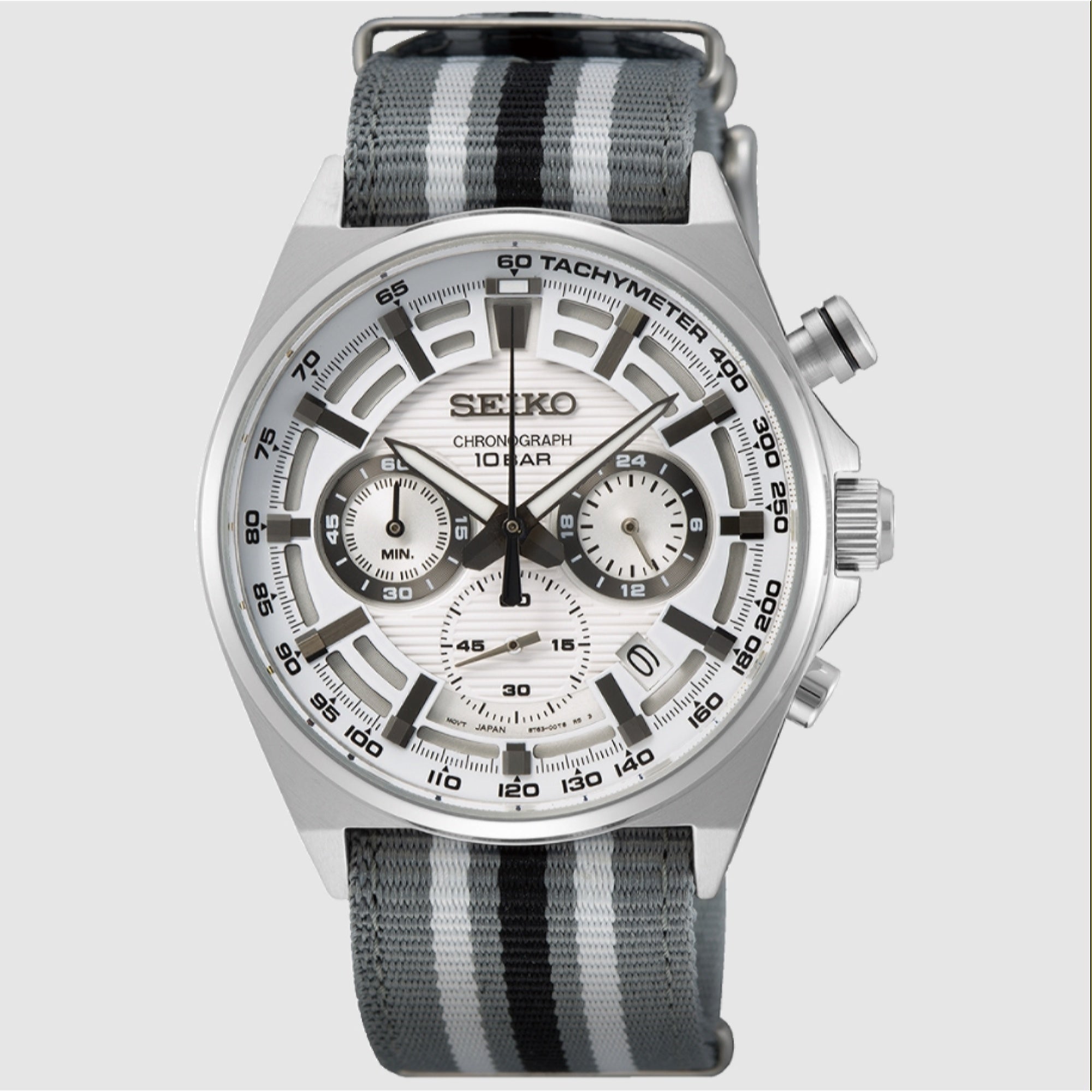 Seiko Chronograph Automatic Chronograph Silver Dial Men's Watch SSB401