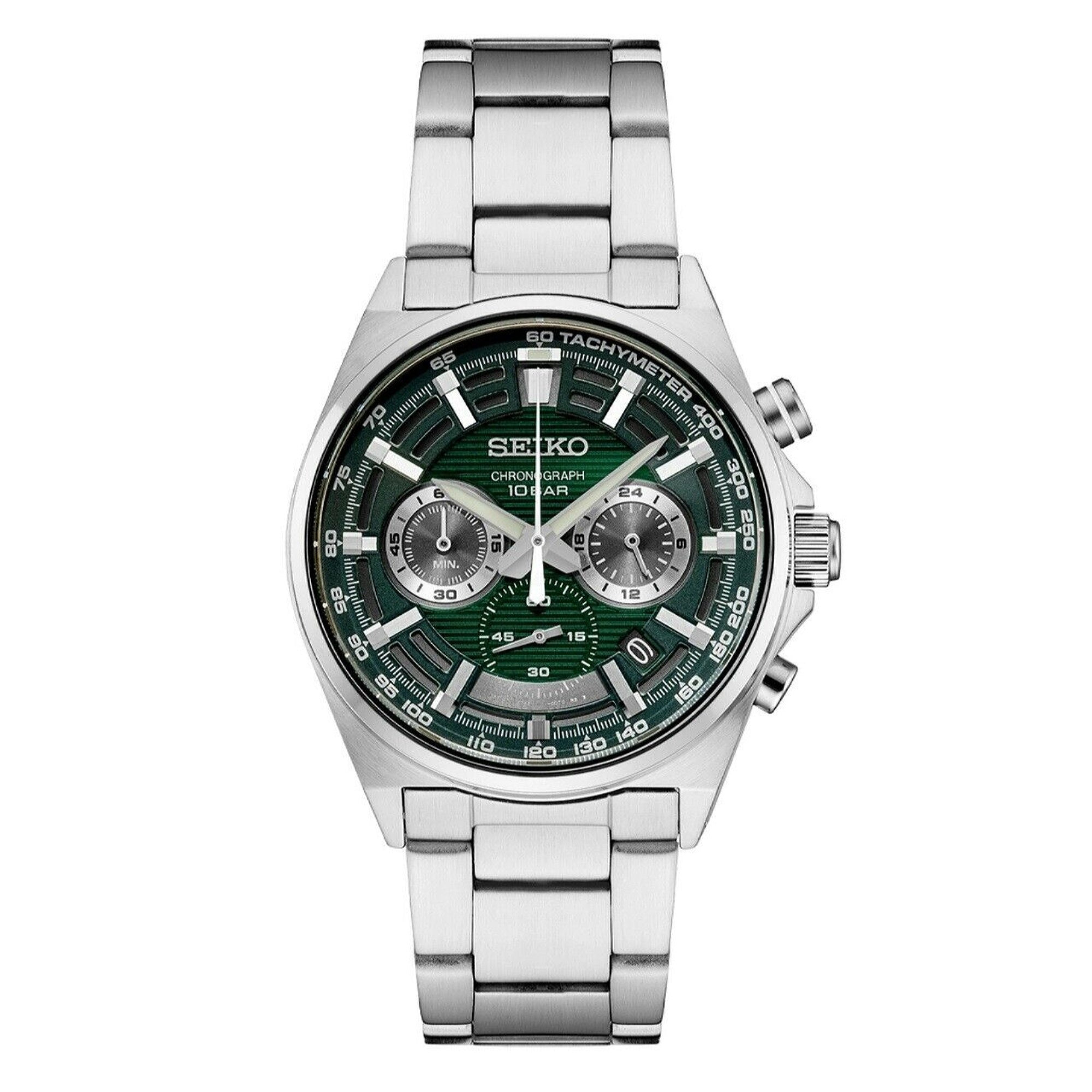 Seiko Seiko Chronograph Quartz Chronograph Green Dial Men's Watch SSB405