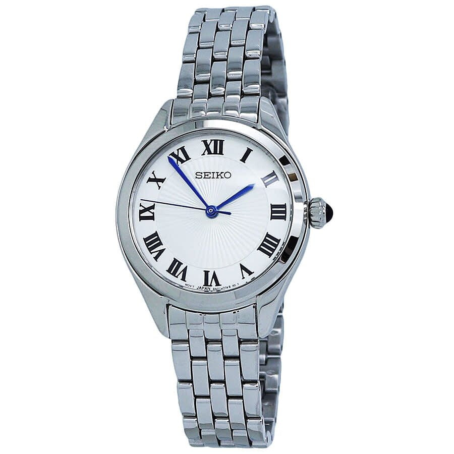 Seiko Classic Quartz White Dial Women's Watch SUR327