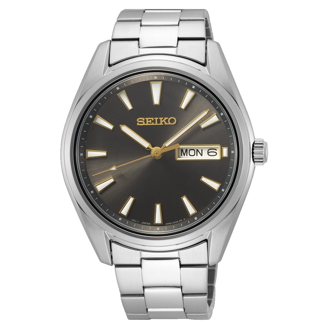 Seiko Quartz Quartz Grey Dial Men's Watch SUR343