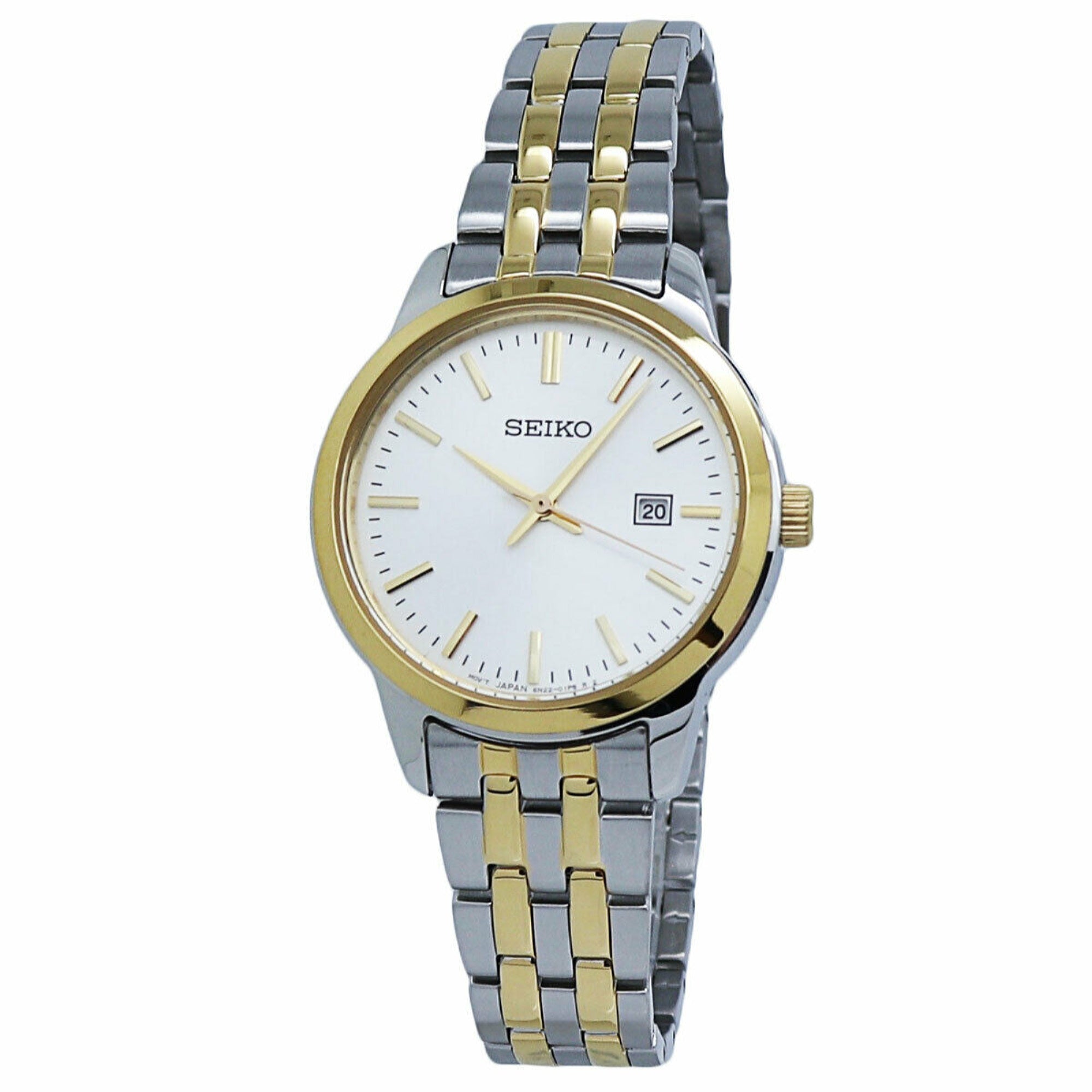 Seiko Classic Quartz White Dial Women's Watch SUR410