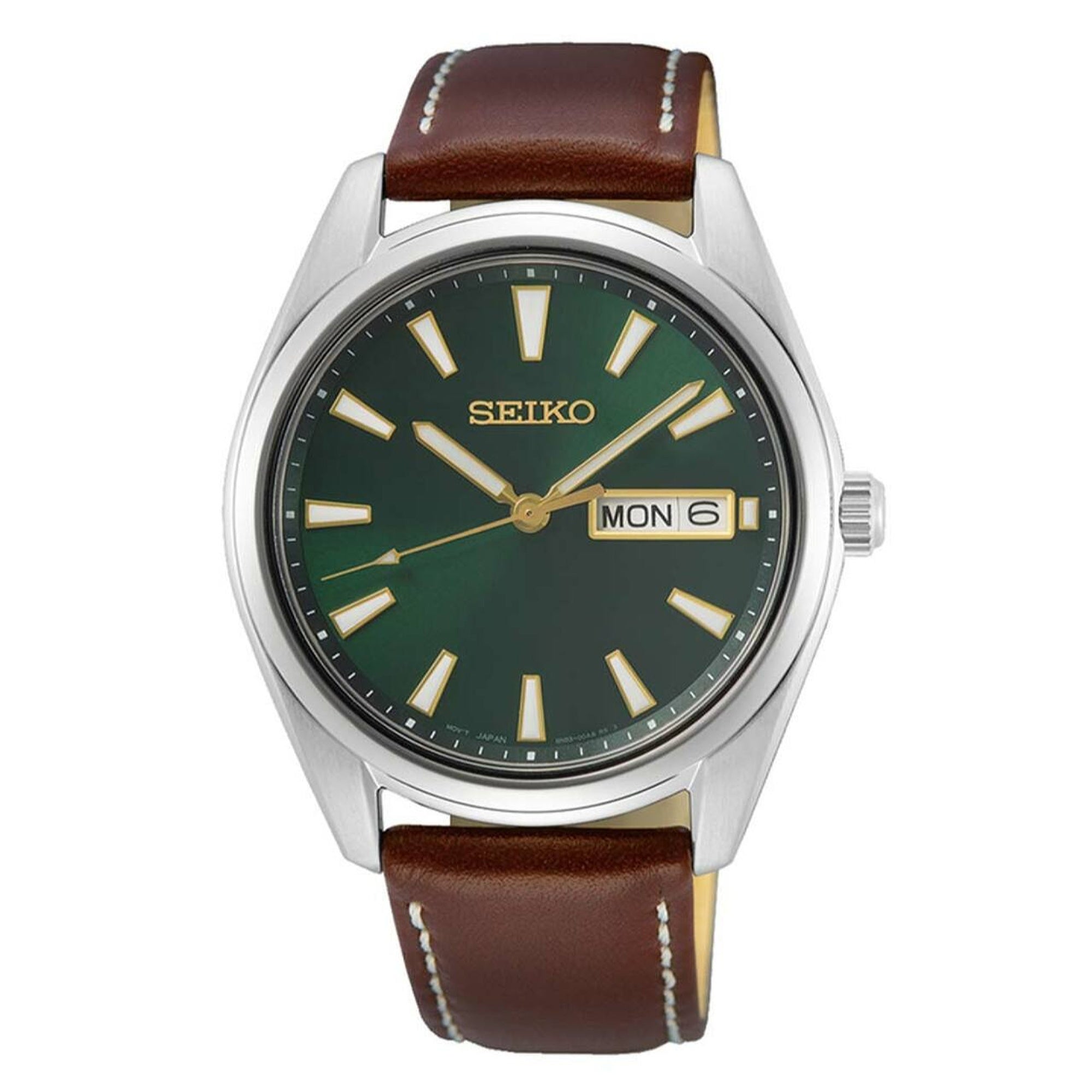 Seiko  Quartz Green Dial Men's Watch SUR449