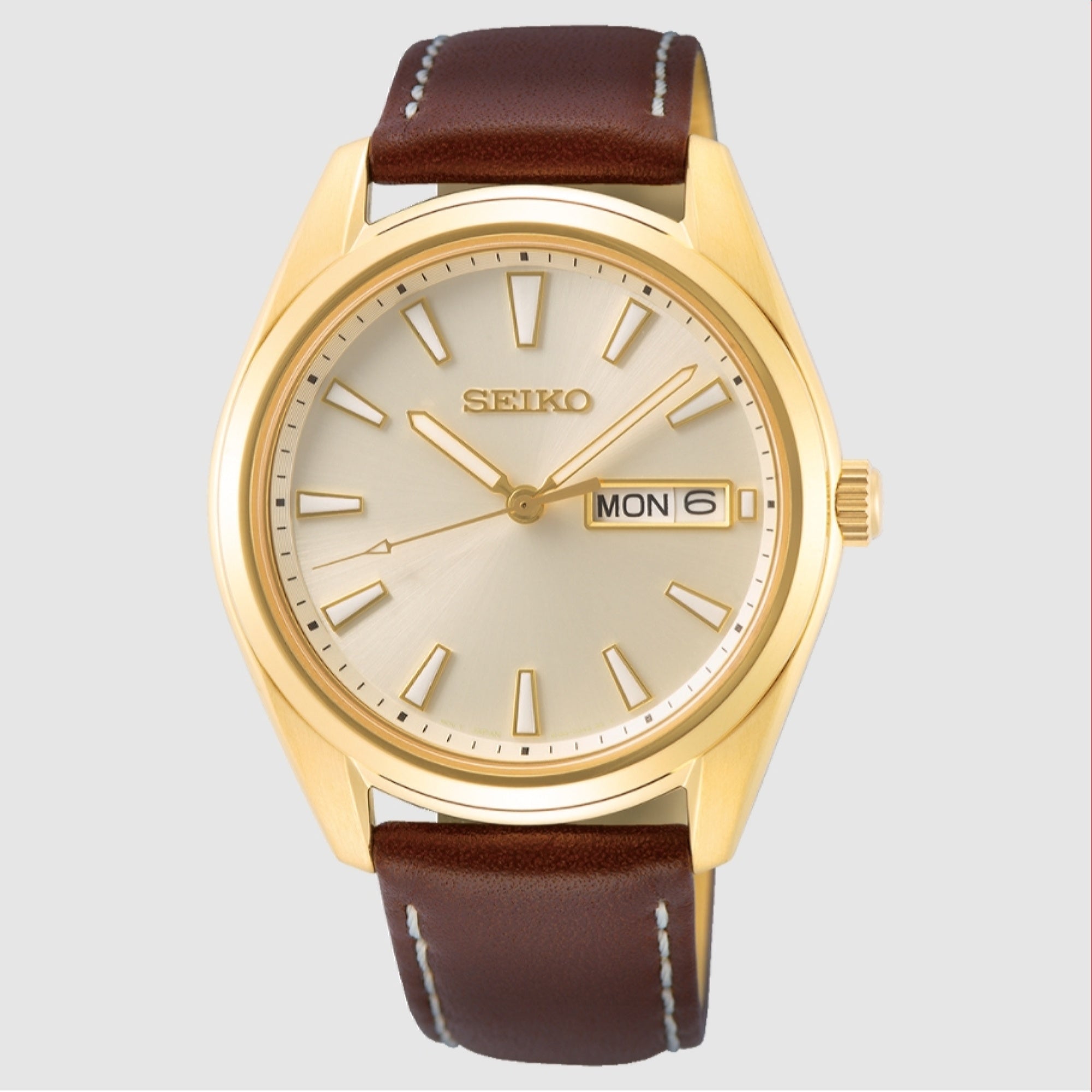 Seiko  Quartz Champagne Dial Men's Watch SUR450