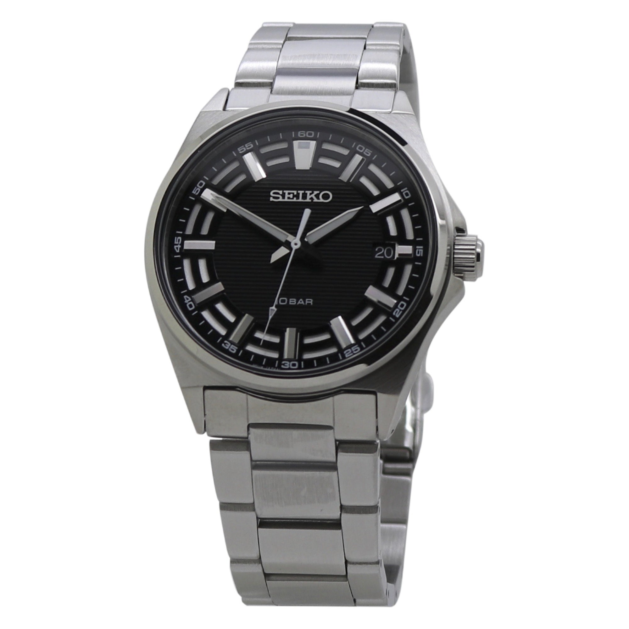 Seiko Seiko Quartz Quartz Black Dial Men's Watch SUR505