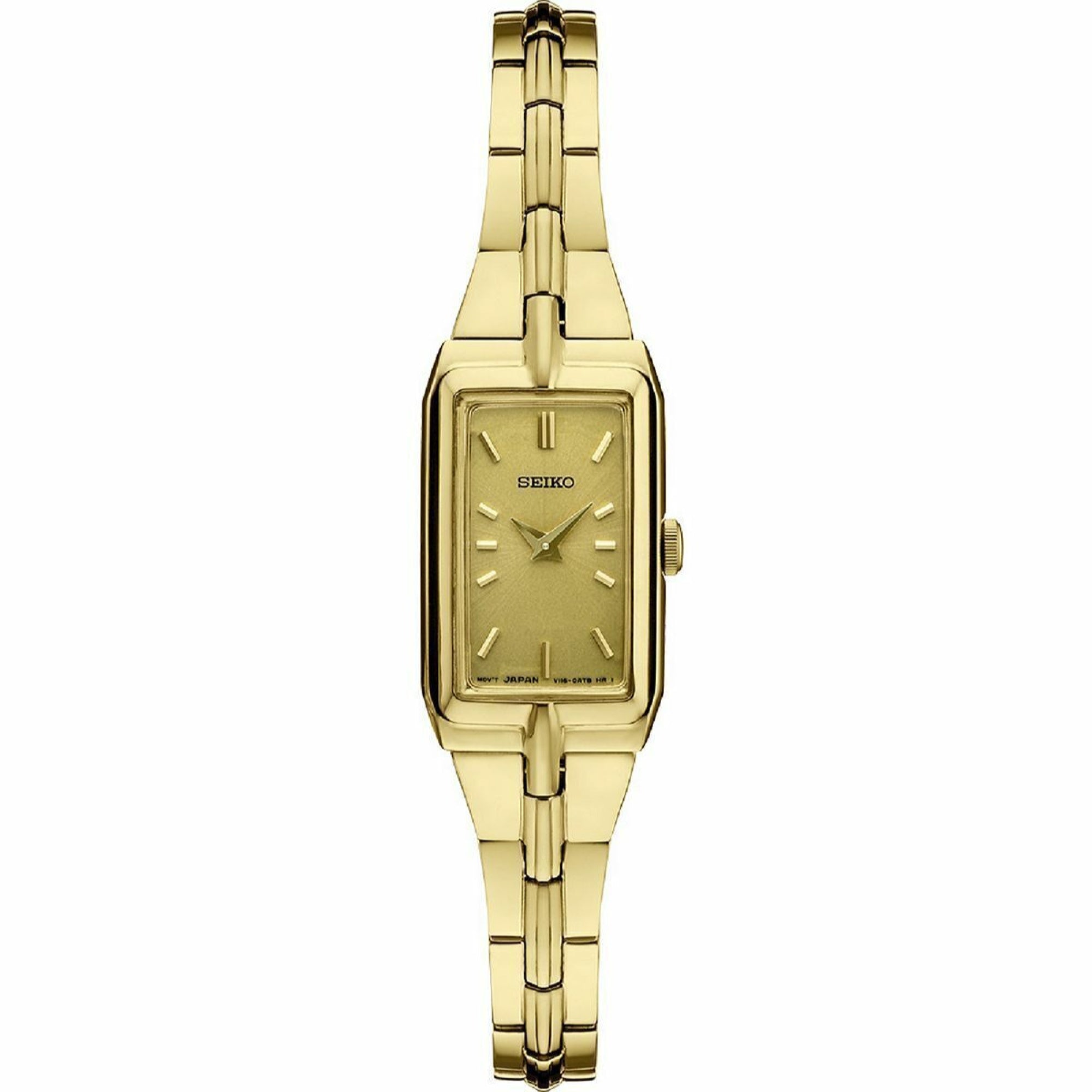 Seiko Solar Quartz Champagne Dial Women's Watch SWR048